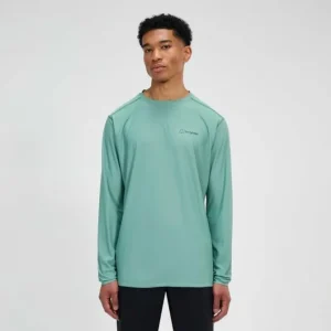 Men's 24/7 Crew Long Sleeve Tech Tee - Green^Berghaus Discount