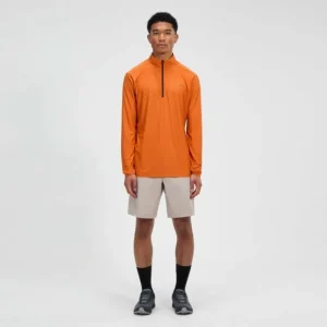 Men's 24/7 Half Zip Long Sleeve Tech Tee - Orange^Berghaus Shop