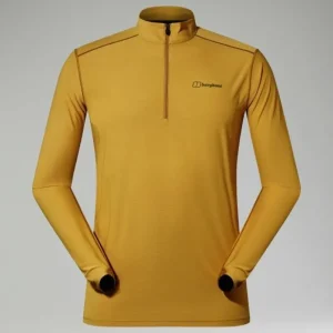 Men's 24/7 Half Zip Long Sleeve Tech Tee - Yellow^Berghaus Outlet