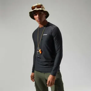 Men's 24/7 Tech Tee Long Sleeve Crew - Black^Berghaus New