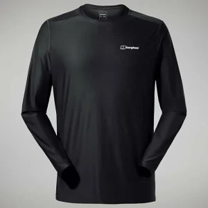 Men's 24/7 Tech Tee Long Sleeve Crew - Black^Berghaus New