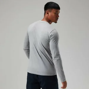Men's Big Logo Long Sleeve Tee Dark Grey^Berghaus Discount