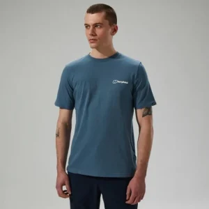 Men's Cheviot Box Logo Short Sleeve T-Shirt - Blue^Berghaus Hot