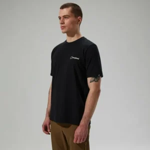 Men's Cheviot Box Logo Short Sleeve T-Shirt - Black^Berghaus Sale