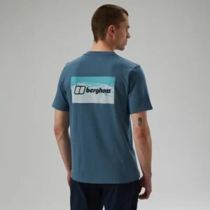 Men's Cheviot Box Logo Short Sleeve T-Shirt - Blue^Berghaus Hot