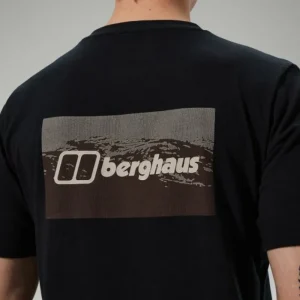 Men's Cheviot Box Logo Short Sleeve T-Shirt - Black^Berghaus Sale
