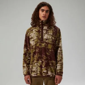 Men's Felltop Snap Fleece Pullover - Grey/Brown^Berghaus Best