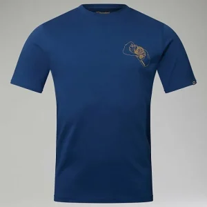 Mens Hike Beans Short Sleeve Tee - Dark Blue^Berghaus Outlet
