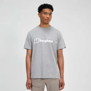 Men's Mountain Checklist Short Sleeve Tee - Grey^Berghaus Discount