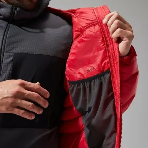 Men's MTN Arete Ultra Down Hoody - Red/Black^Berghaus Fashion
