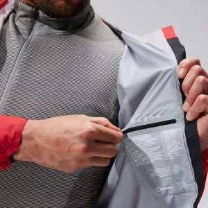 Men's MTN Guide Hyper LT Jacket - Black/Red^Berghaus Sale