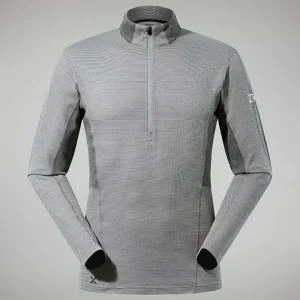 Men's MTN Guide Long Sleeve Half Zip - Grey/Black^Berghaus Cheap