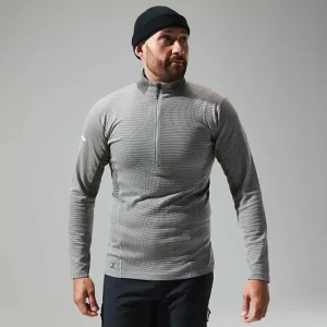 Men's MTN Guide Long Sleeve Half Zip - Grey/Black^Berghaus Cheap