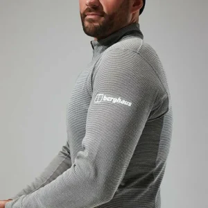 Men's MTN Guide Long Sleeve Half Zip - Grey/Black^Berghaus Cheap