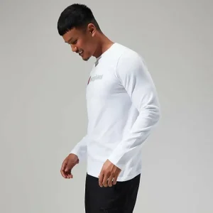 Men's Organic Big Logo Long Sleeve Tee White^Berghaus Best