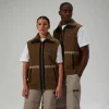Unisex Rhynie Aztec Fleece Gilet - Brown/Black^Berghaus Clearance