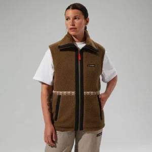 Unisex Rhynie Aztec Fleece Gilet - Brown/Black^Berghaus Clearance