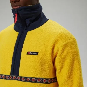 Unisex Rhynie Aztec Half Zip Fleece - Yellow/Blue^Berghaus Hot