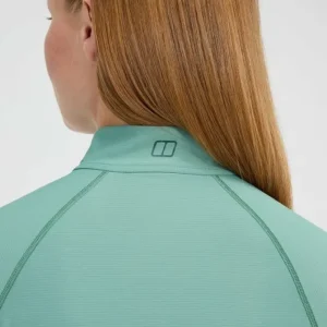Women's 24/7 Half Zip Long Sleeve Tech Tee - Green^Berghaus New