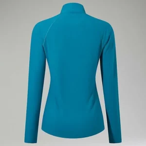 Women's 24/7 Half Zip Long Sleeve Tech Tee - Turquoise^Berghaus New