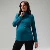Women's 24/7 Half Zip Maternity Long Sleeve Tech Tee - Turquoise^Berghaus Discount