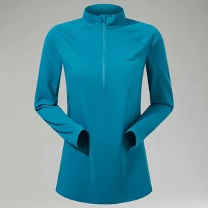 Women's 24/7 Half Zip Maternity Long Sleeve Tech Tee - Turquoise^Berghaus Discount