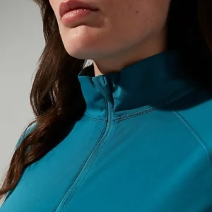 Women's 24/7 Half Zip Maternity Long Sleeve Tech Tee - Turquoise^Berghaus Discount
