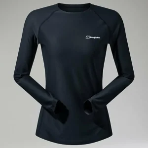 Women's 24/7 Long Sleeve Crew Base Layer - Black^Berghaus Shop
