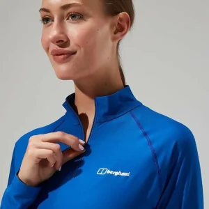 Women's 24/7 Tech Long Sleeve Half Zip Tee - Blue^Berghaus Hot