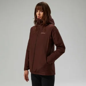 Women's Deluge Pro 3.0 Insulated Waterproof Jacket - Brown^Berghaus Cheap