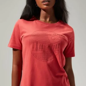 Women's Linear Landscape Super Stretch Tee Red^Berghaus Best