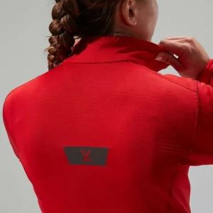 Women's MTN Arete LB Half Zip - Red^Berghaus Clearance