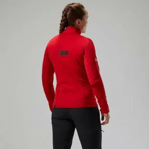 Women's MTN Arete LB Half Zip - Red^Berghaus Clearance