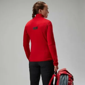 Women's MTN Arete LB Half Zip - Red^Berghaus Clearance