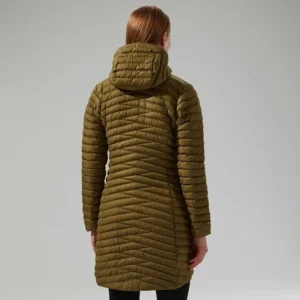Women's Nula Micro Synthetic Insulated Long Jacket - Green^Berghaus Outlet