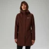 Women's Omeara Long Waterproof Jacket - Brown^Berghaus Clearance