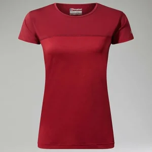 Women's Voyager Tech Tee Super Stretch Crew - Dark Red^Berghaus Sale
