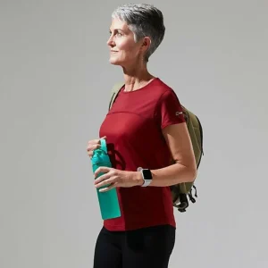 Women's Voyager Tech Tee Super Stretch Crew - Dark Red^Berghaus Sale