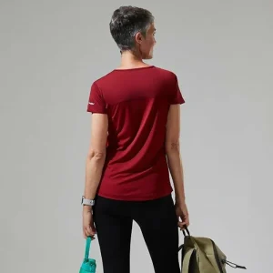 Women's Voyager Tech Tee Super Stretch Crew - Dark Red^Berghaus Sale