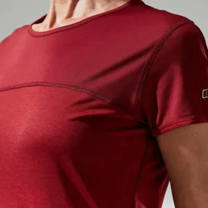 Women's Voyager Tech Tee Super Stretch Crew - Dark Red^Berghaus Sale