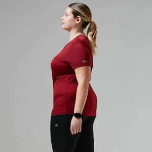 Women's Voyager Tech Tee Super Stretch Crew - Dark Red^Berghaus Sale