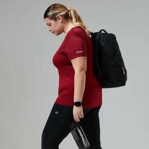 Women's Voyager Tech Tee Super Stretch Crew - Dark Red^Berghaus Sale